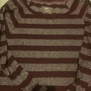 Maroon striped American Eagle sweater